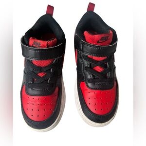 Nike Toddler, Court Borough  Size 9c, University Red, Black and White